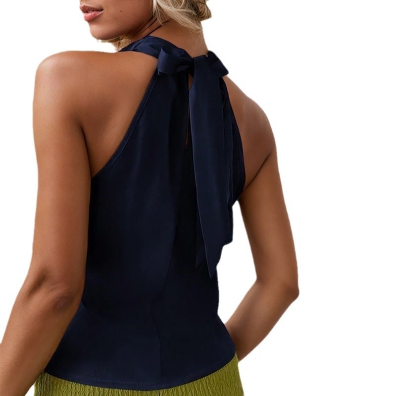ChicAura™ Elegant Halter Neck Backless Vest