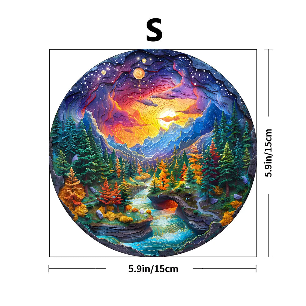 WildHarmony™ 3D Sunset Forest Wooden Puzzle