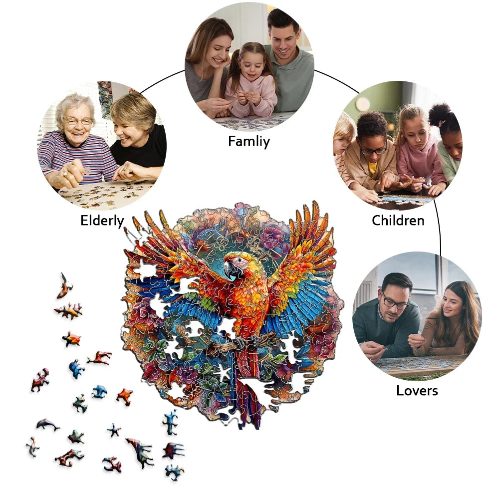 FlutterGlow™ Hummingbird Wooden Puzzle