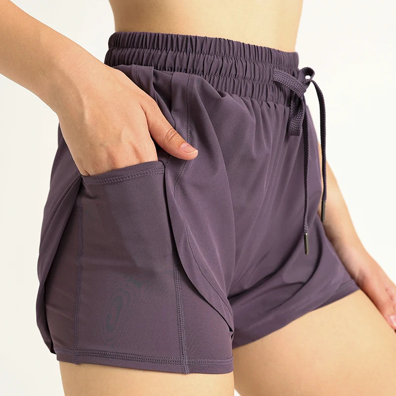 FlexFlow™ High-Waist Yoga & Running Shorts