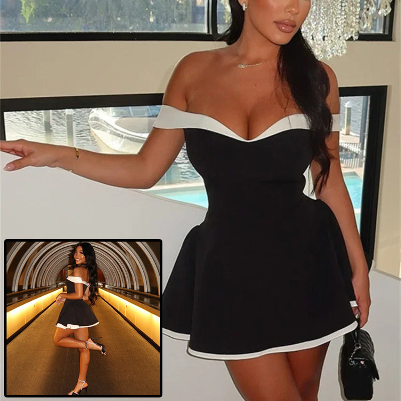 Vyxén™ Patchwork Mini Dress