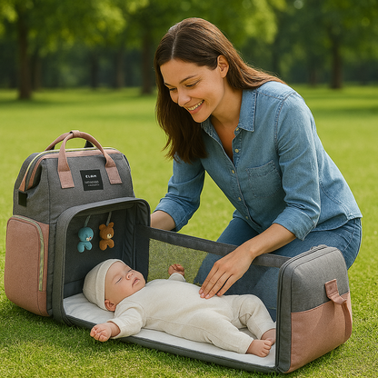 MamaNest™ 3-in-1 Travel Crib & Diaper Backpack