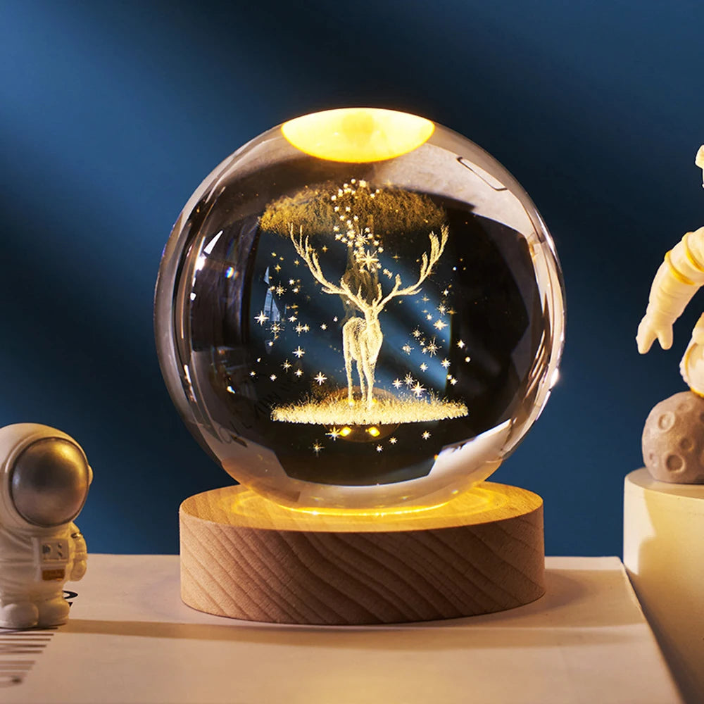 LumiGlobe™ 3D Crystal Planet Night Light