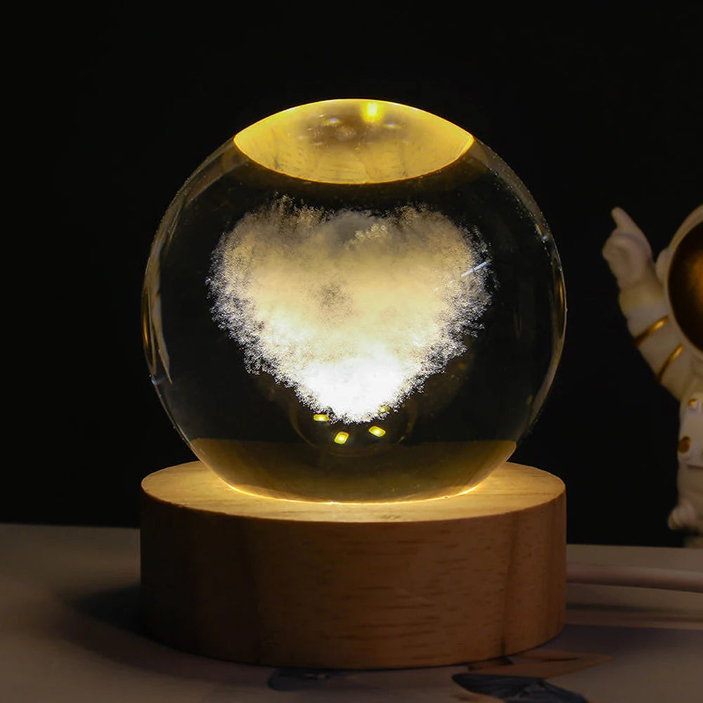 LumiGlobe™ 3D Crystal Planet Night Light