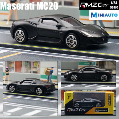 1:64 RMZ City Matte Black Diecast Super Sport Car