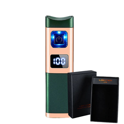 New Direct Injection Triple Flame Blue Flame Cigar Special Lighter Gas and Electric Two-in-one Portable Cigar Cutter Igniter