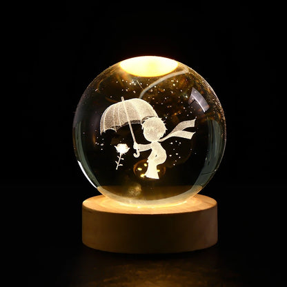 LumiGlobe™ 3D Crystal Planet Night Light