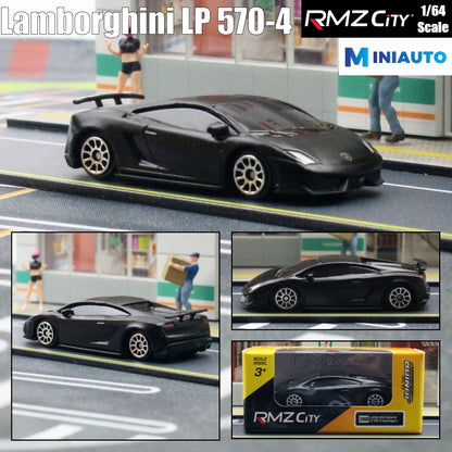 1:64 RMZ City Matte Black Diecast Super Sport Car