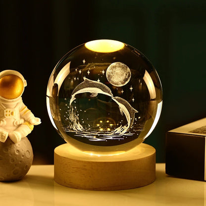 LumiGlobe™ 3D Crystal Planet Night Light