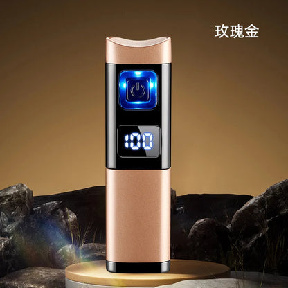 Three Direct Charging Power Display with Cigar Punch and Windproof Cigar Special Gas and Electric Integrated Portable Lighter