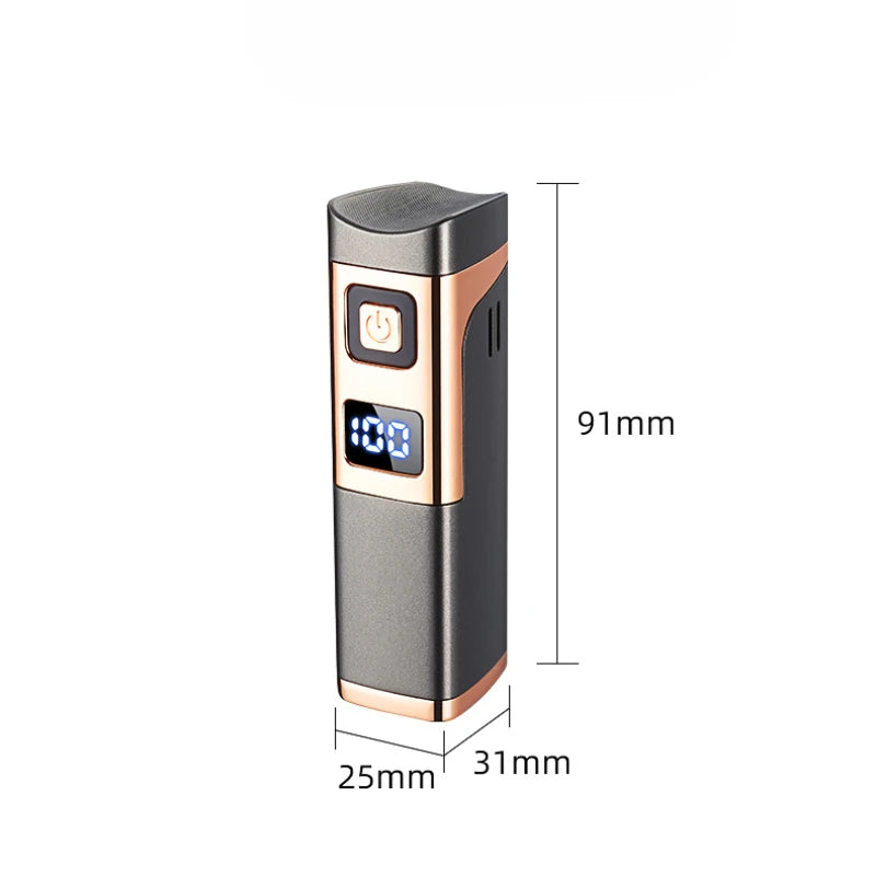 Three Direct Charging Power Display with Cigar Punch and Windproof Cigar Special Gas and Electric Integrated Portable Lighter