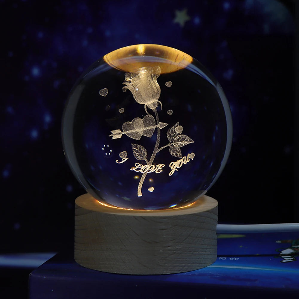 LumiGlobe™ 3D Crystal Planet Night Light