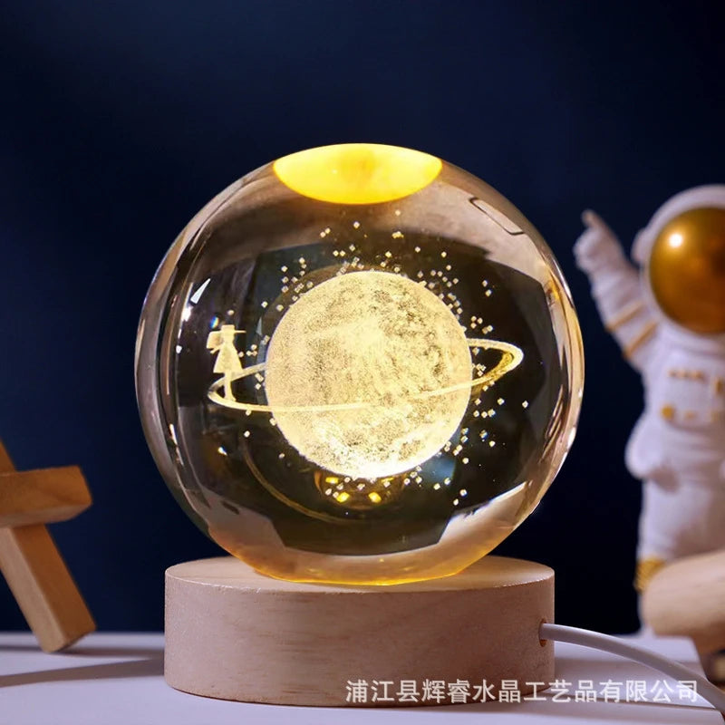 LumiGlobe™ 3D Crystal Planet Night Light