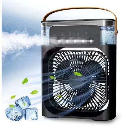 Household air humidifier, portable fan, air conditioner, USB electric fan, LED night light, water mist fun three in one usb fan